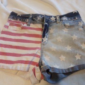 Shorts - Size 5 Red White and Blue - White Stars